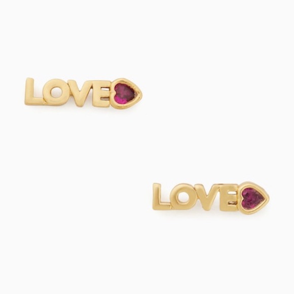 kate spade Jewelry - LOVE ❤️ Kate Spade Stud Earrings Love You ❤️, Mom Love Mini Studs Cute Jewelry